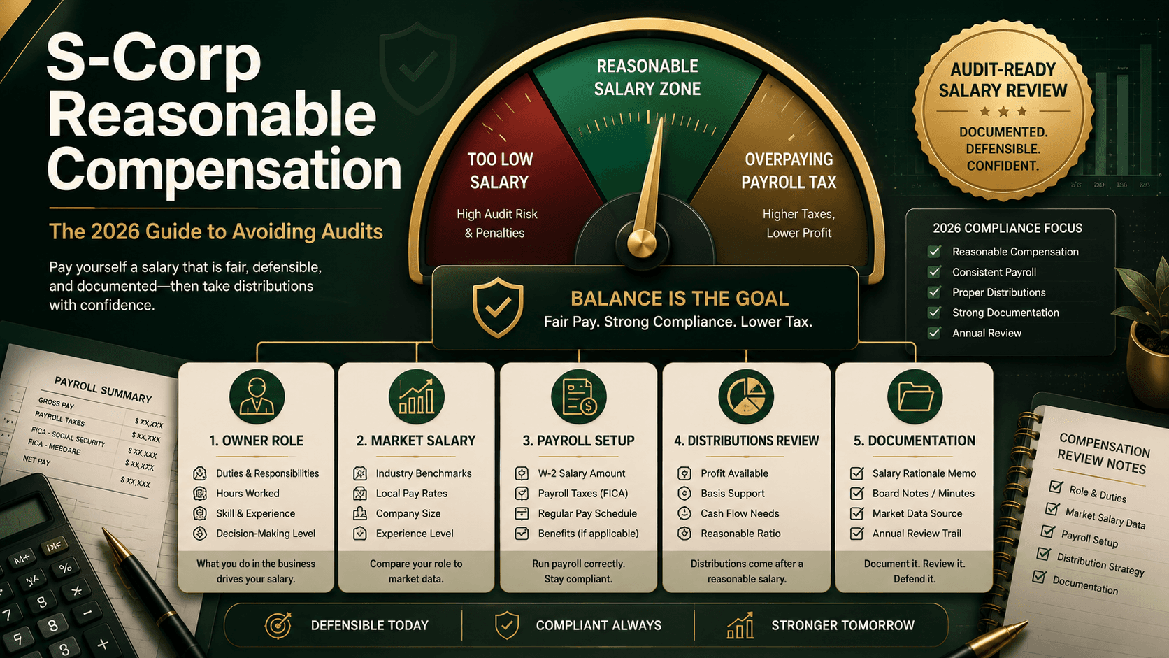 S-Corp Reasonable Compensation: The 2026 Guide to Avoiding Audits