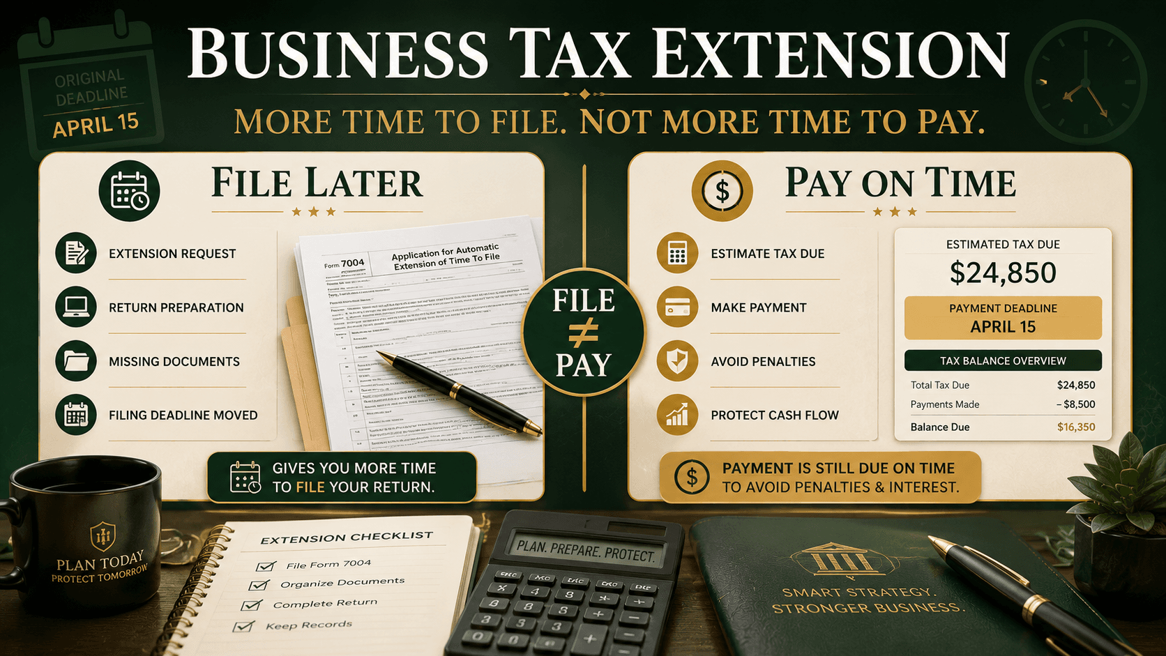 Filing a Business Tax Extension: It Buys Time to File, Not Pay