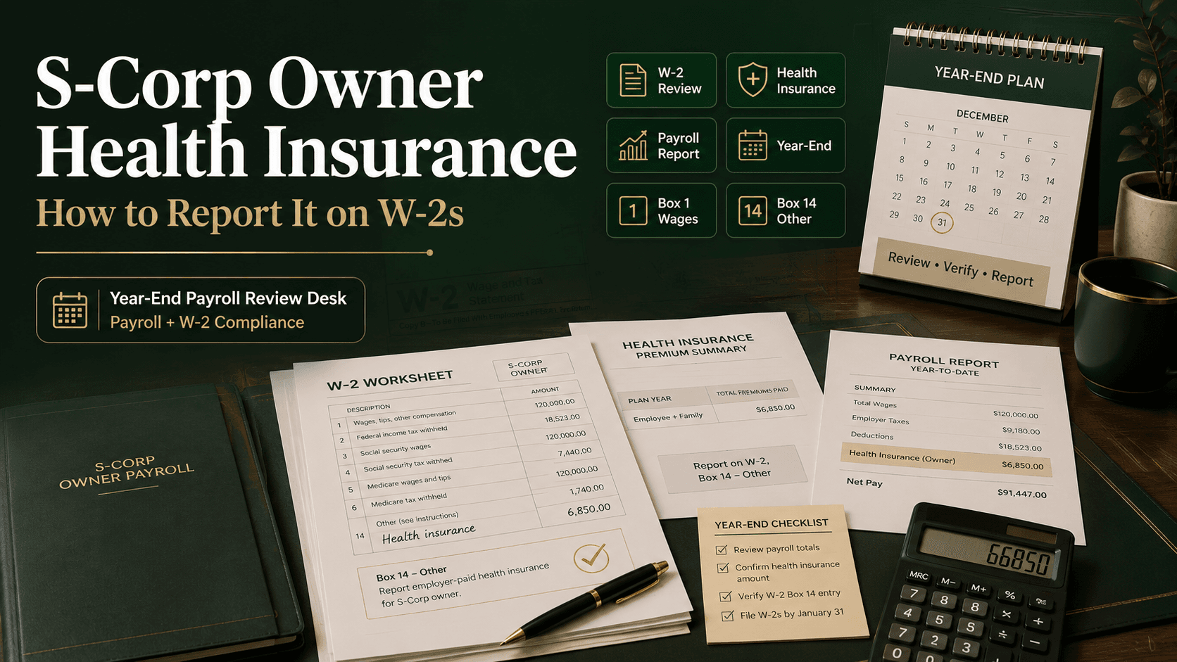 How to Report Health Insurance on W-2s for S-Corp Owners