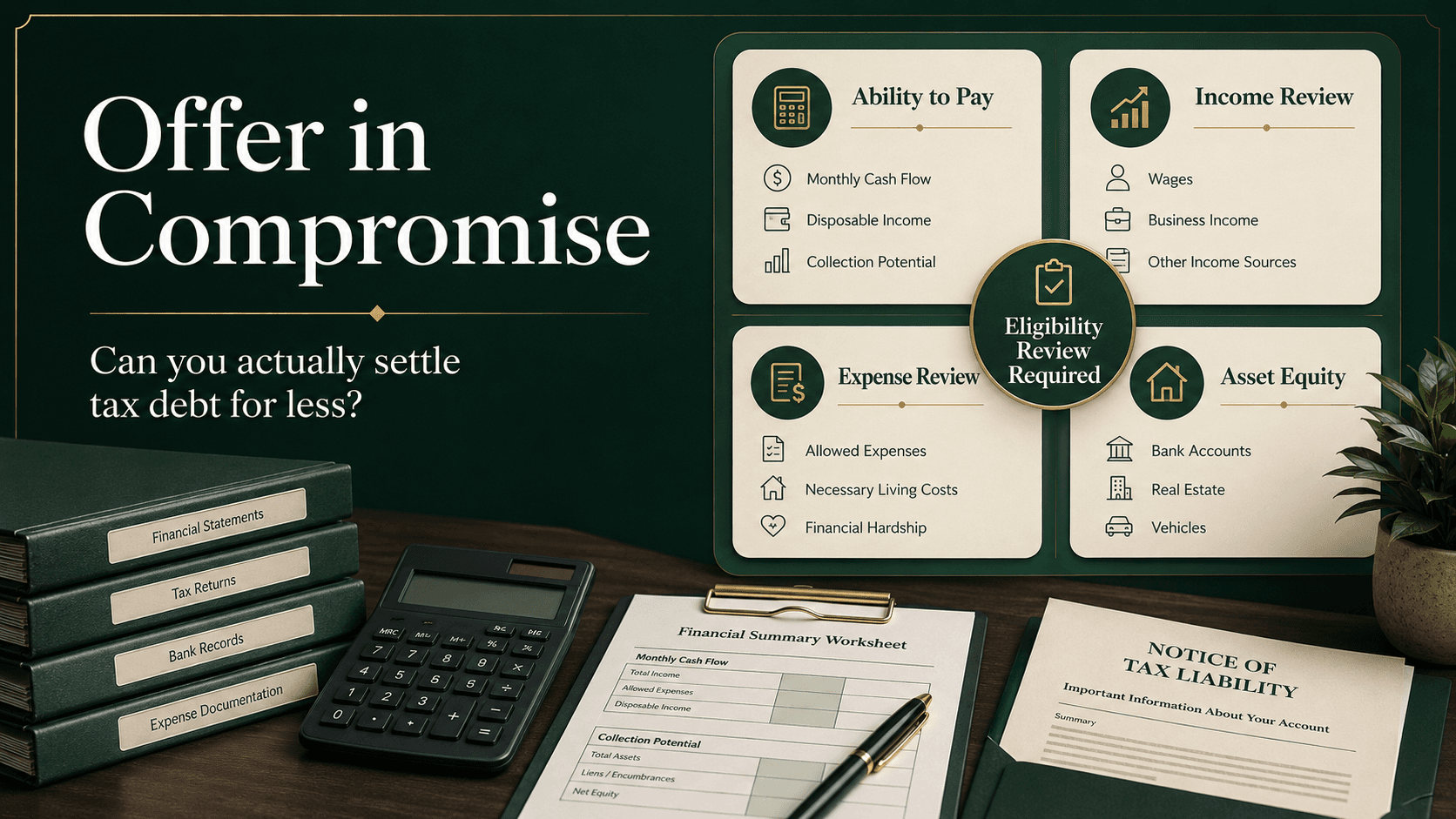 Offer in Compromise: Can You Actually Settle Your Tax Debt for Less?